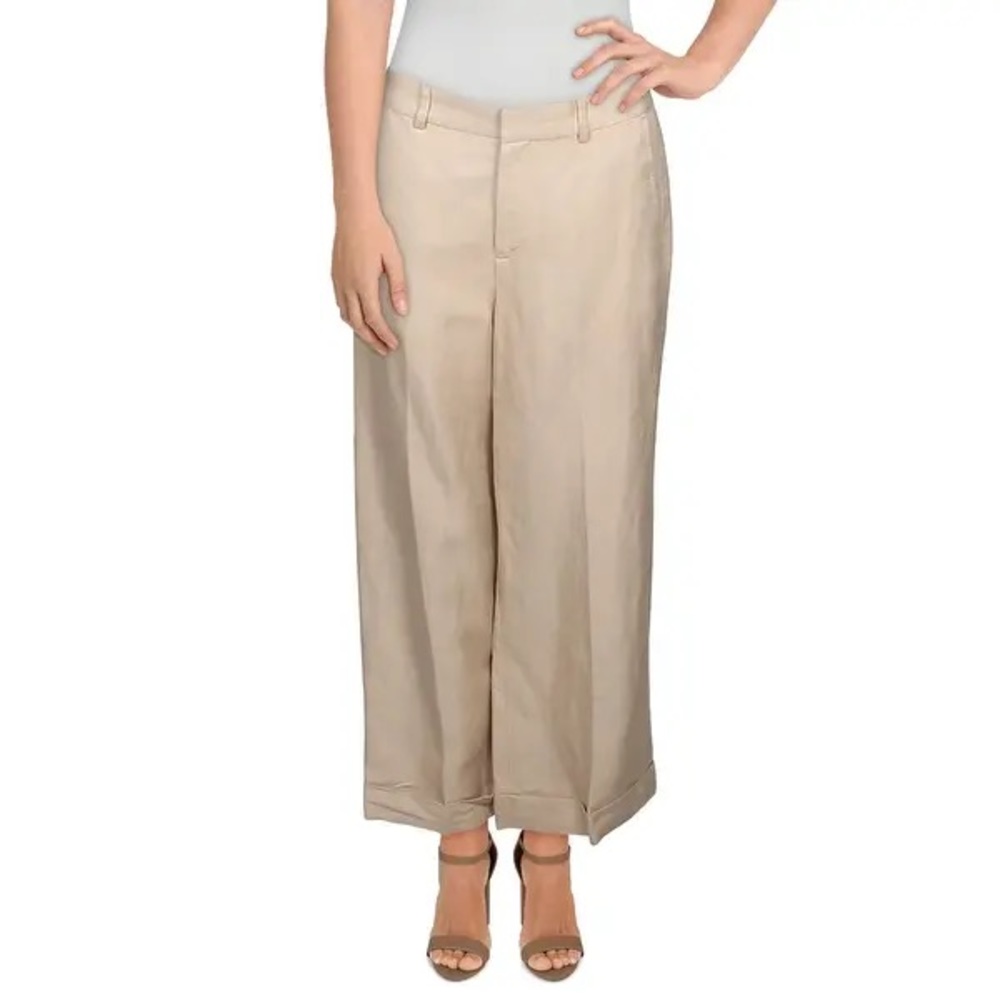 LAUREN RALPH LAUREN Linen-Blend Wide-Leg Pants